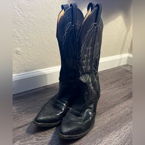 Black Cowboy Boots - Nocona